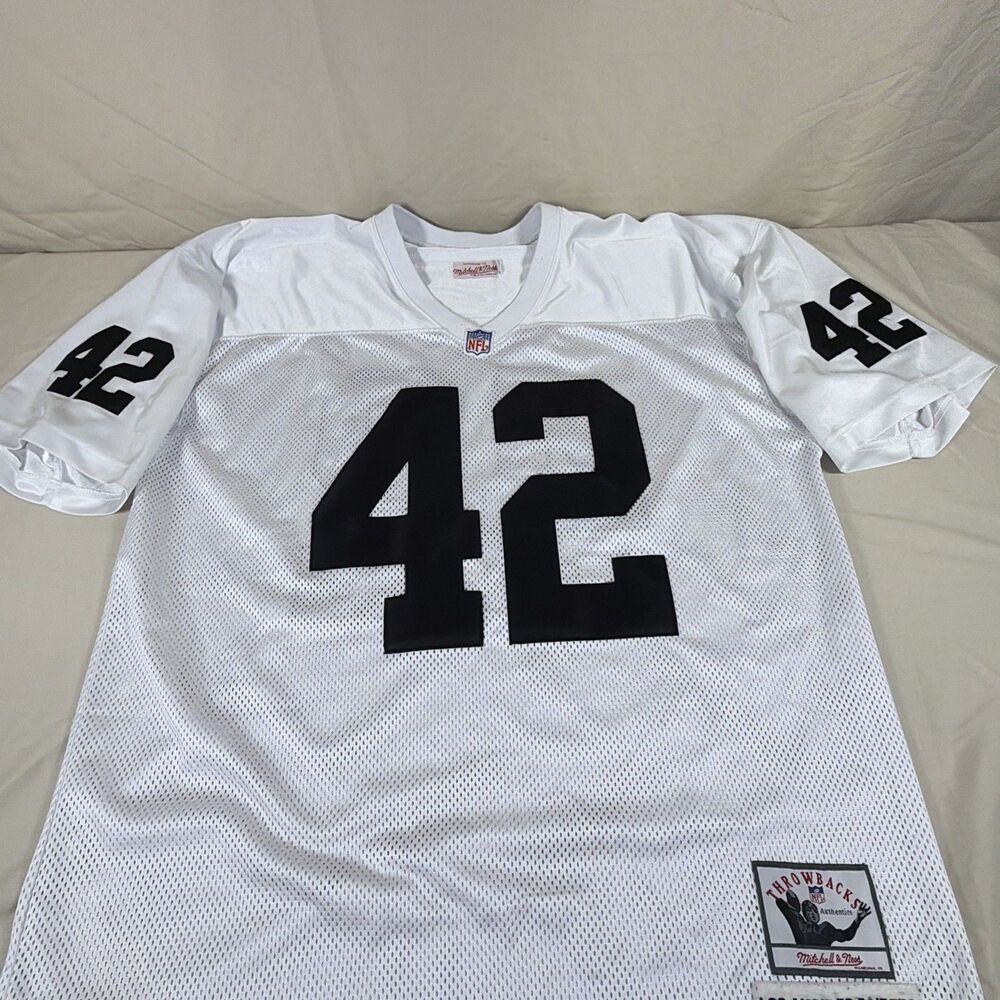 Mitchell & Ness Ronnie Lott #42 Los Angeles Raiders Throwback Jersey Size 52